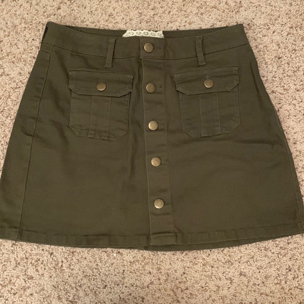 Olive green alter’d state skirt